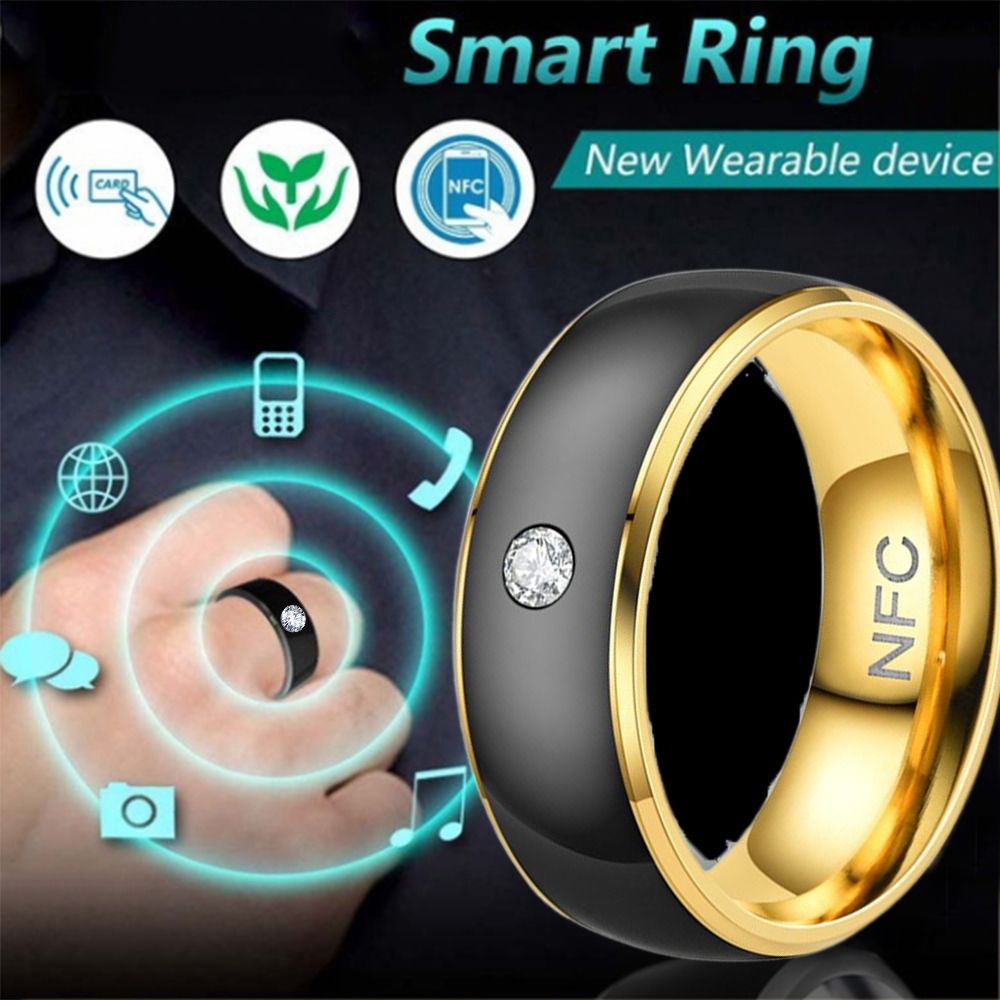 Smart Ring Nfc Pay - มัลติฟังก์ชั่ nfc สมาร์ทแหวนสแตนเลสสตีลมายากลสวมใส่แหวนใส่นิ้ว NFC กันน้ำสวมใส่ได้เชื่อมต่อสำหรับโทรศัพท์แอนดรอยด์ผู้ชาย