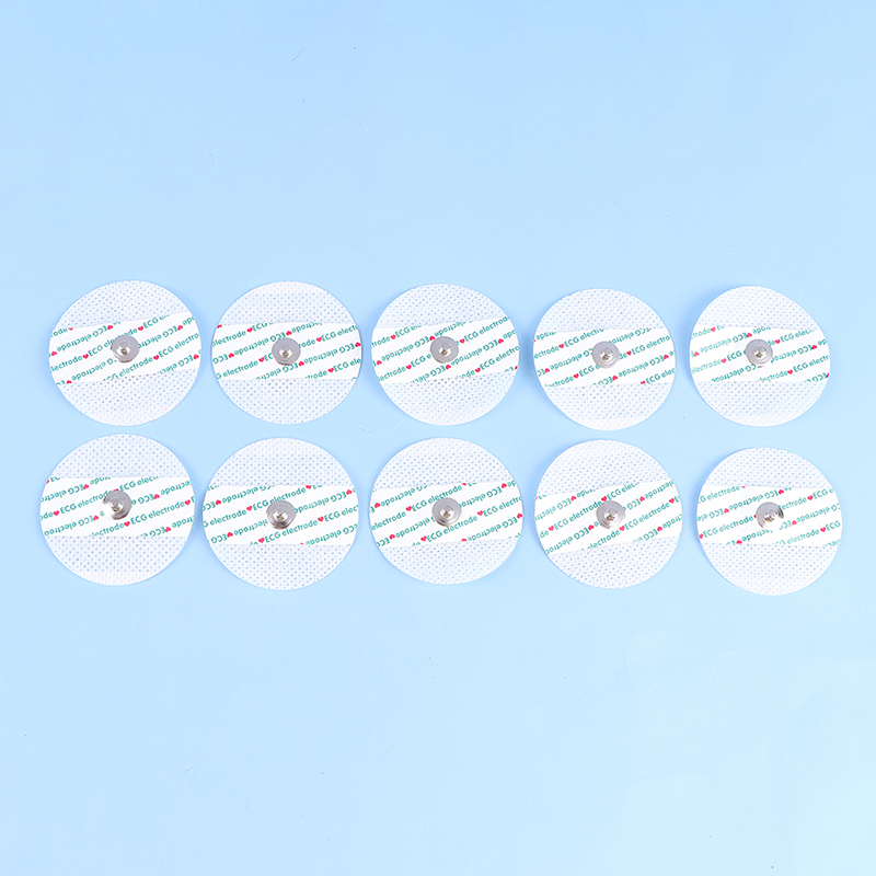 Ecg Patch Monitor - แผ่นอิเล็กโทรด ECG แผ่นขั้วไฟฟ้าคลื่นไฟฟ้า ECG แบบไม่ถักไม่ทอ10ชิ้นอุปกรณ์เสริมสำหรับการรักษาคลื่นไฟฟ้าหัวใจแบบใช้แล้วทิ้งทางการแพทย์