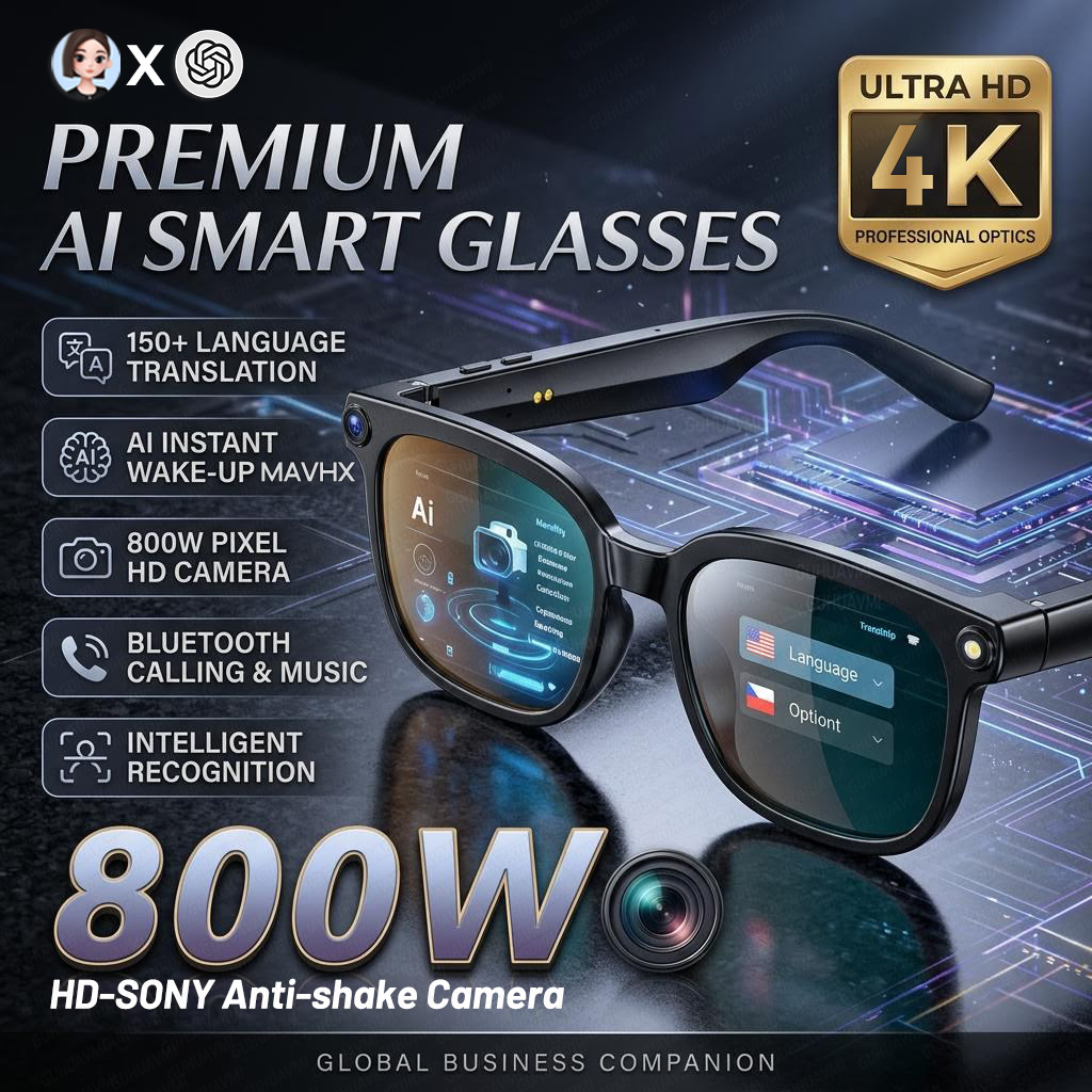 แว่นตาอัจฉริยะ 2026 4K 8MP สำห - Smart Glasses Lens บทวิจารณ์และราคา