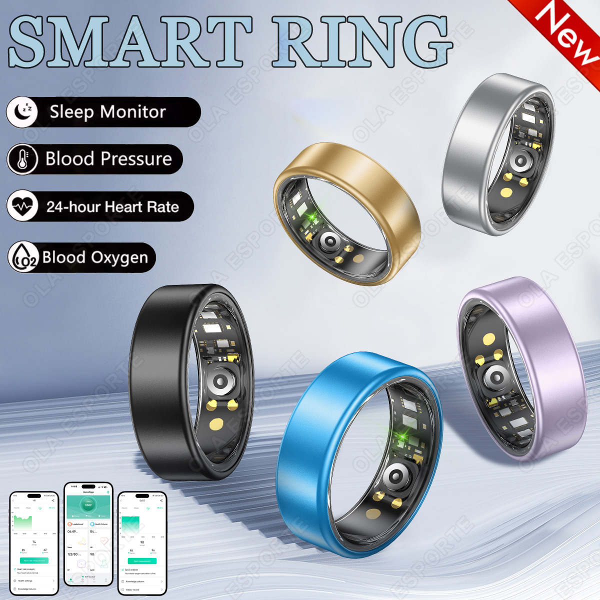 ใหม่ R09 สมาร์ทริงผู้ชายผู้หญิ - Temperature Ring Skin บทวิจารณ์และราคา