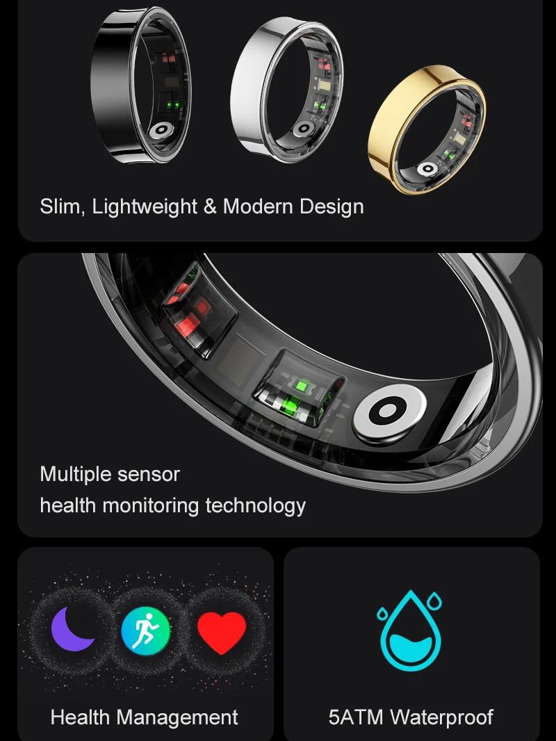 ใหม่แหวนสมาร์ท R09 Health Moni - Temperature Ring Skin บทวิจารณ์และราคา